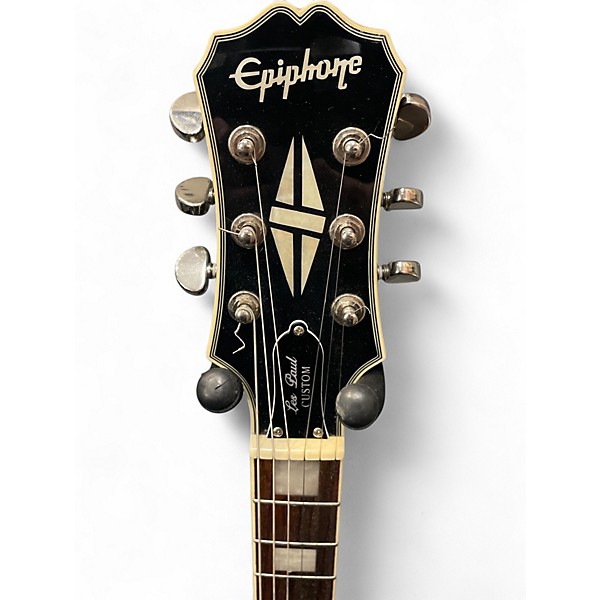 Used Epiphone Les Paul Custom Silverburst Solid Body Electric Guitar
