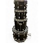 Vintage 1970s Fullerton 4 Piece ROGERS 4 PIECE DRUM KIT Black Drum Kit thumbnail