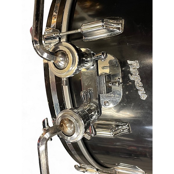 Vintage 1970s Fullerton 4 Piece ROGERS 4 PIECE DRUM KIT Black Drum Kit
