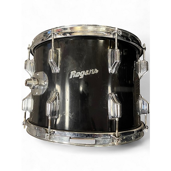 Vintage 1970s Fullerton 4 Piece ROGERS 4 PIECE DRUM KIT Black Drum Kit