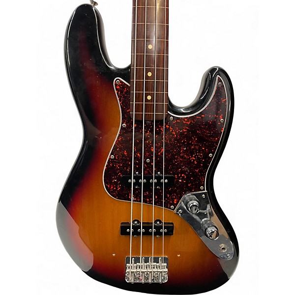 Used Fender 1962 Reissue Jazz Bass 3 Tone Sunburst Electric Bass Guitar
