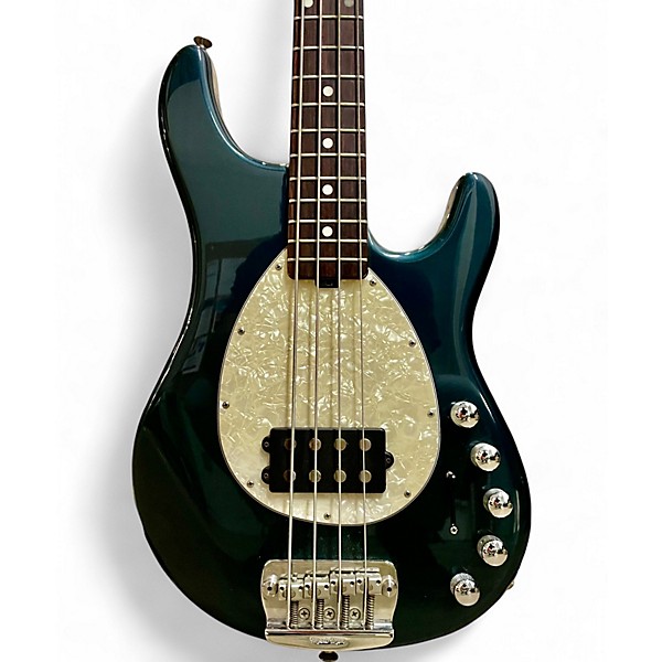 Used 2004 Ernie Ball Music Man Sterling 4 H Piezo Carbon Blue Pearl Electric Bass Guitar