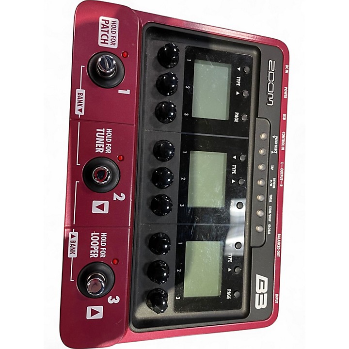 Used Zoom B3 Bass FX And Amp Simulator Bass Effect Pedal