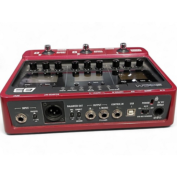 Used Zoom B3 Bass FX And Amp Simulator Bass Effect Pedal