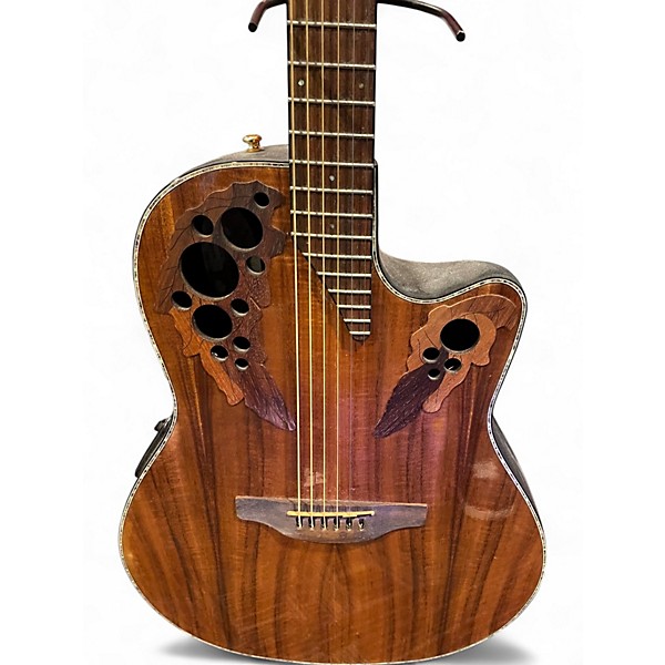 Used Ovation ce44pe-fkoa Natural Acoustic Electric Guitar