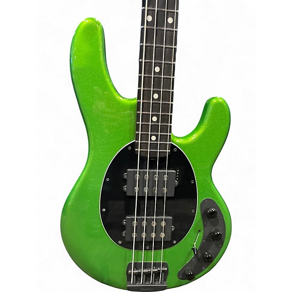 Used Ernie Ball Music Man Stingray HH 4 String Kiwi Green Electric Bass Guitar