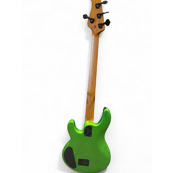 Used Ernie Ball Music Man Stingray HH 4 String Kiwi Green Electric Bass Guitar