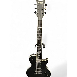 Used Schecter Guitar Research evil twin solo Black Solid Body Electric Guitar