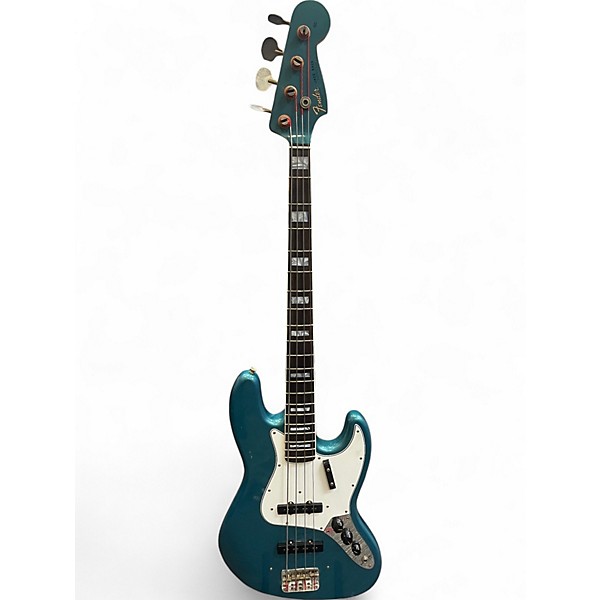 Used Fender Custom Shop 1966 Jazz Bass aged ocean turqoise Electric Bass Guitar