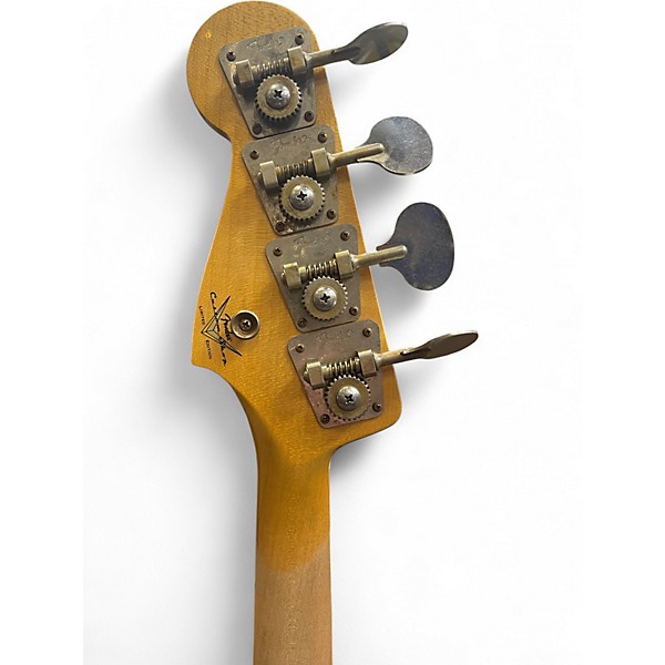 Used Fender Custom Shop 1966 Jazz Bass aged ocean turqoise Electric Bass Guitar