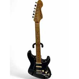 Used Vintage V6 Reissue Black Solid Body Electric Guitar