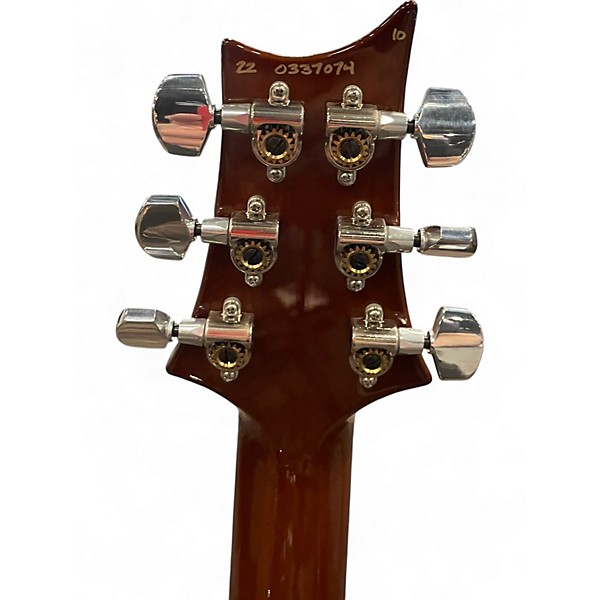 Used PRS Custom Shop 24 "Floyd" 10 Top Orange Tiger Solid Body Electric Guitar