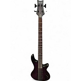 Used Schecter Guitar Research Stiletto Custom 4 String Purple satin Electric Bass Guitar