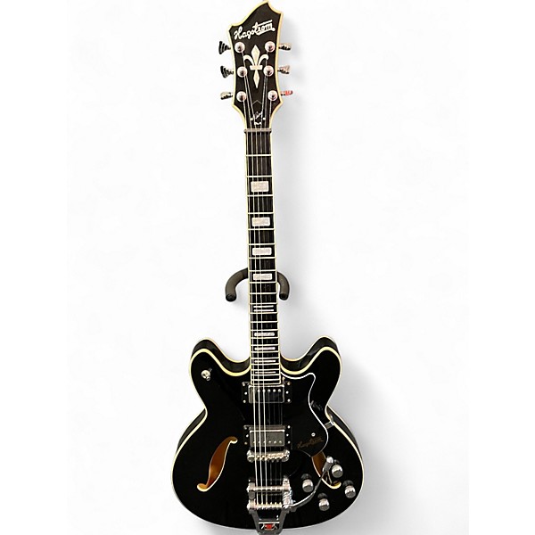 Used Hagstrom Tremar Viking Deluxe Black Solid Body Electric Guitar