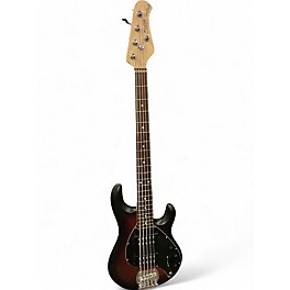 Used Sterling by Music Man Ray5HH 5 String  Ruby Red Burst Satin Electric Bass Guitar