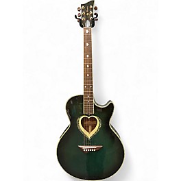 Used Jay Turser HEART TBL GREEN FADE Acoustic Electric Guitar