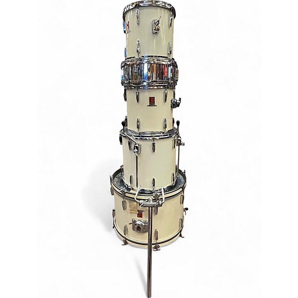 Used Premier 5 Piece ROYALE  Classic White Drum Kit