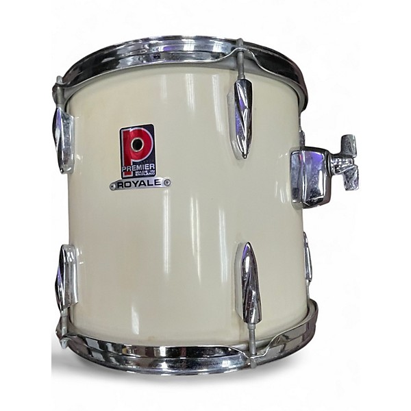 Used Premier 5 Piece ROYALE  Classic White Drum Kit