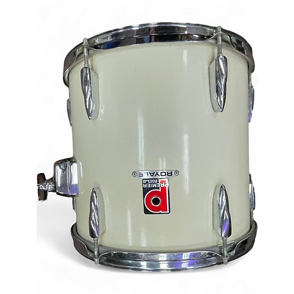 Used Premier 5 Piece ROYALE  Classic White Drum Kit