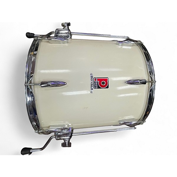 Used Premier 5 Piece ROYALE  Classic White Drum Kit