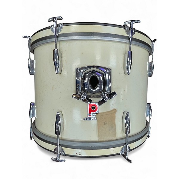 Used Premier 5 Piece ROYALE  Classic White Drum Kit