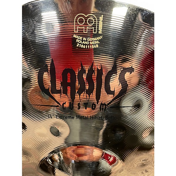 Used MEINL 14in CLASSICS CUSTOM EXTREME METAL HI HATS PAIR Cymbal