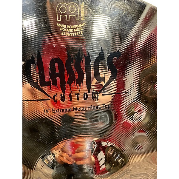 Used MEINL 14in CLASSICS CUSTOM EXTREME METAL HI HATS PAIR Cymbal