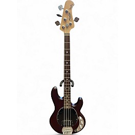 Used Sterling by Music Man Sub 4 Burgundy Electric Bass Guitar