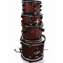 Used Ludwig 4 Piece QUESTLOVE POCKET KIT Chrome Red Drum Kit