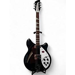 Used Rickenbacker 360 Black Hollow Body Electric Guitar