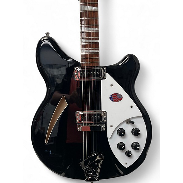 Used Rickenbacker 360 Black Hollow Body Electric Guitar