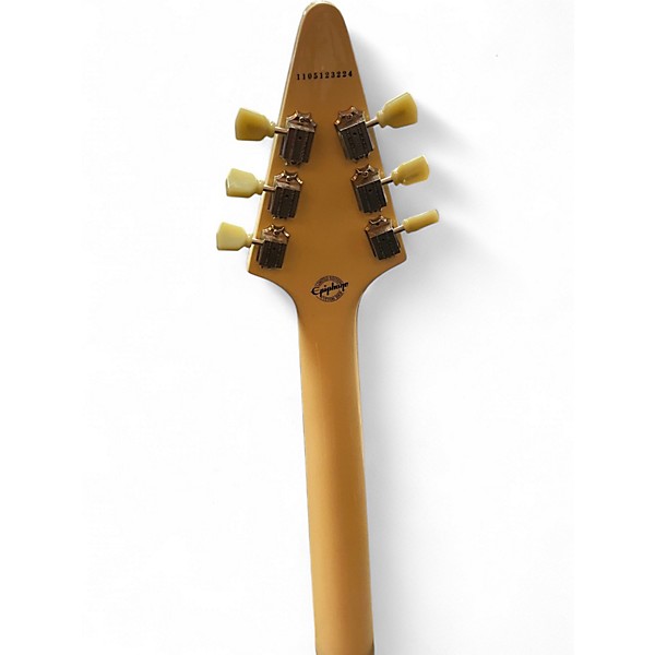 Used Epiphone 67' Flying V Reissue Antique Ivory Solid Body Electric Guitar
