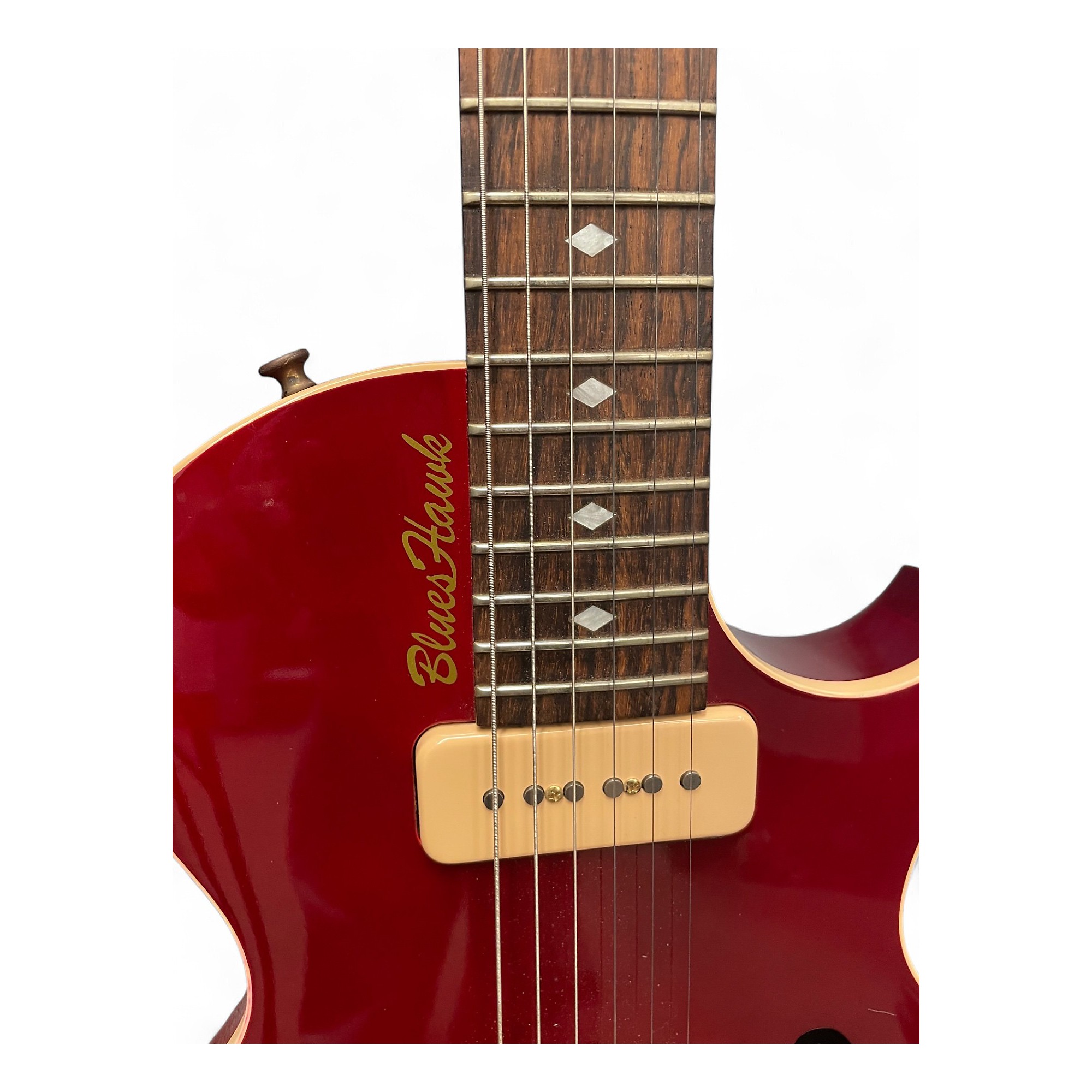 Vintage 1997 Gibson Blues Hawk Red Hollow Body Electric
