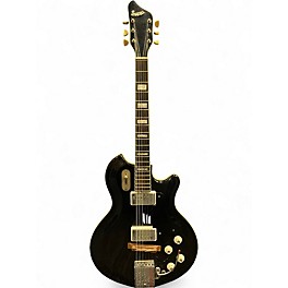 Vintage 1960s Supro Coronado II Black Resoglass Solid Body Electric Guitar