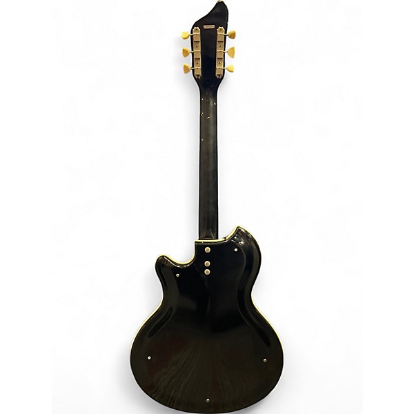 Vintage 1960s Supro Coronado II Black Resoglass Solid Body Electric Guitar