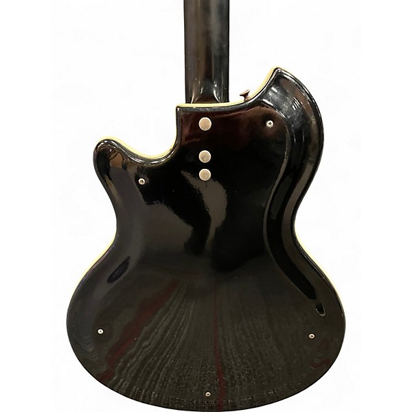 Vintage 1960s Supro Coronado II Black Resoglass Solid Body Electric Guitar