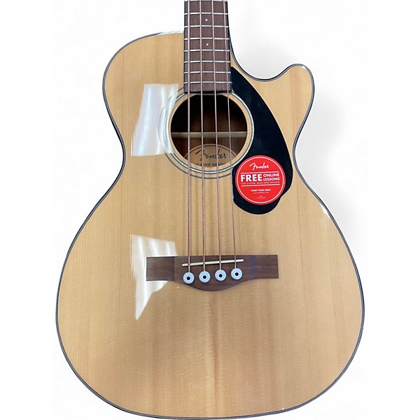 Used Fender cb-60sce Natural Acoustic Bass Guitar