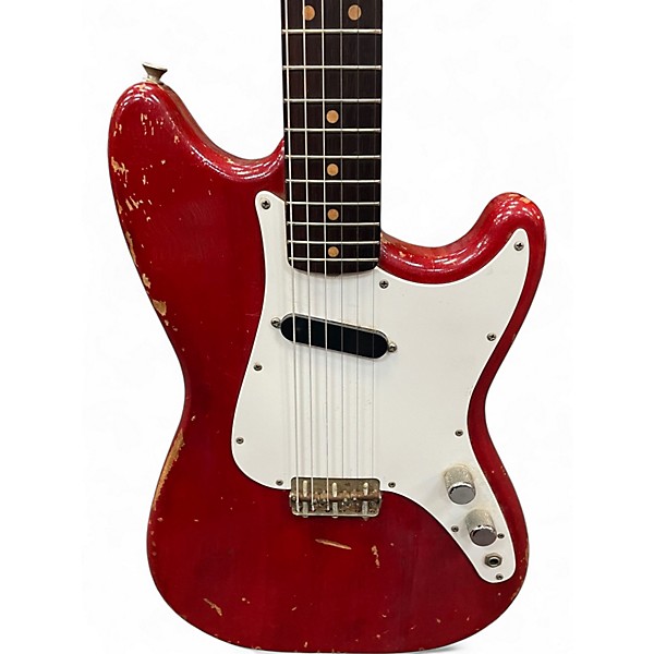 Vintage 1963 Fender MUSICMASTER Red Solid Body Electric Guitar