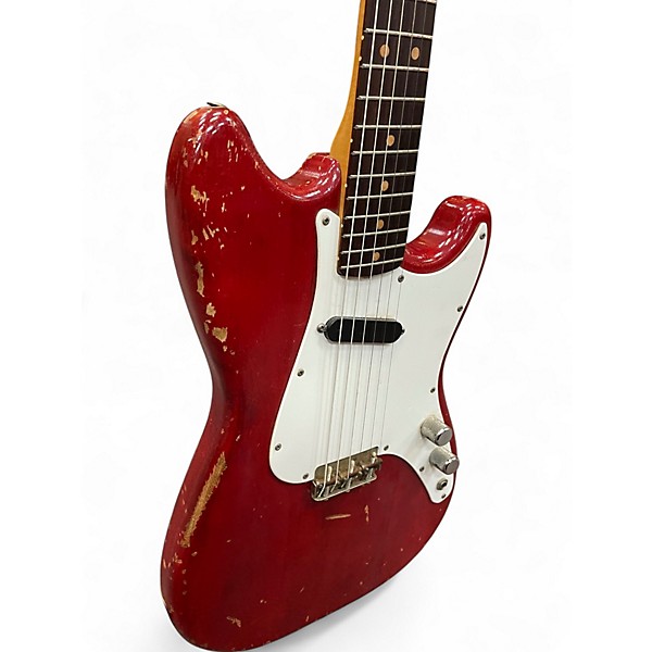 Vintage 1963 Fender MUSICMASTER Red Solid Body Electric Guitar