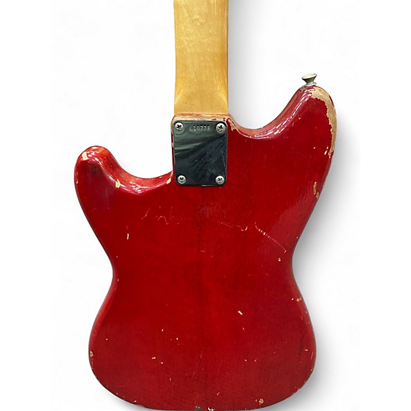 Vintage 1963 Fender MUSICMASTER Red Solid Body Electric Guitar