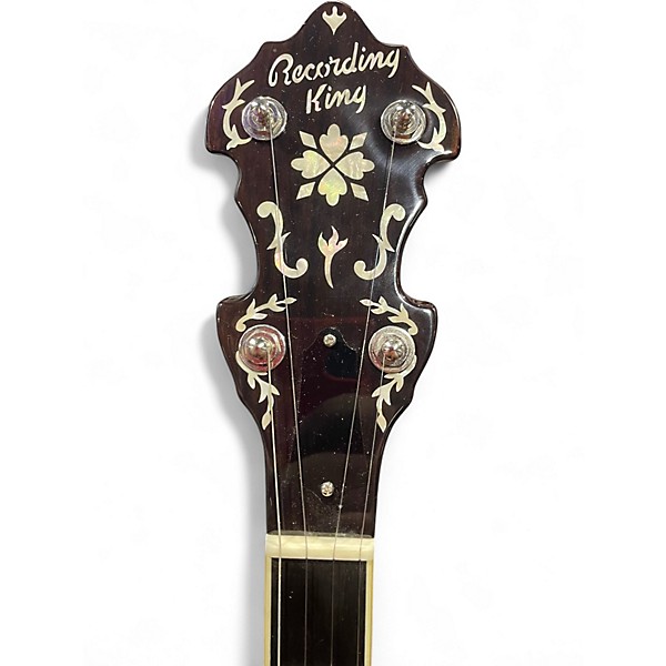 Used Recording King the elite hearts & flowers Natural Banjo