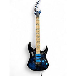 Used Ibanez JEM77P BLUE AND BLACK Solid Body Electric Guitar