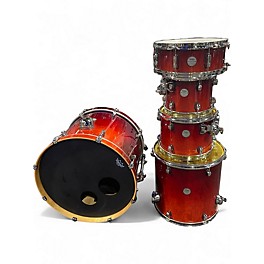Used Mapex 4 Piece Meridian Birch Cherry Fade Drum Kit
