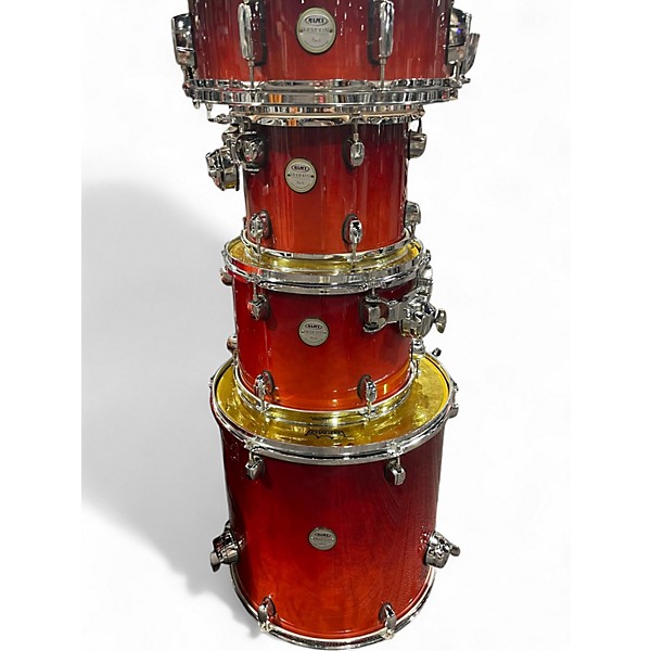 Used Mapex 4 Piece Meridian Birch Cherry Fade Drum Kit