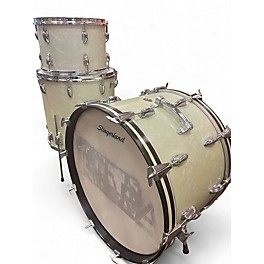 Vintage 1965 Slingerland 3 Piece 3 PIECE WHITE MARINE PEARL Drum Kit