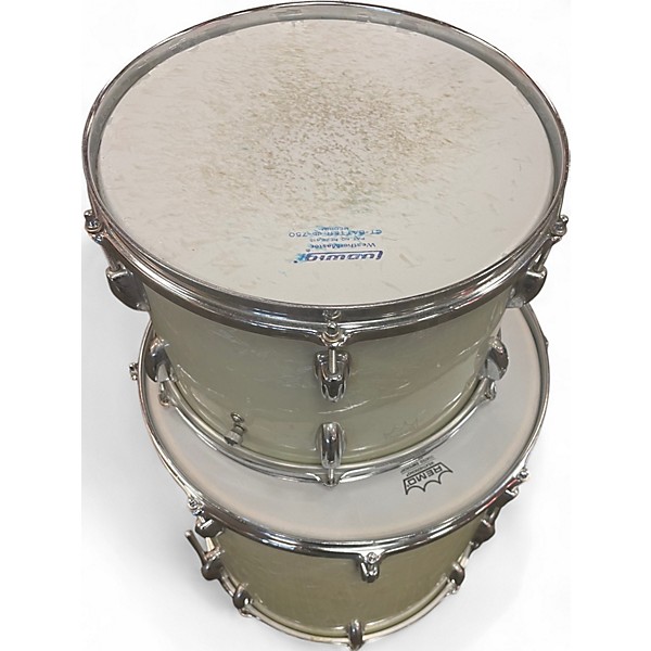 Vintage 1965 Slingerland 3 Piece 3 PIECE WHITE MARINE PEARL Drum Kit