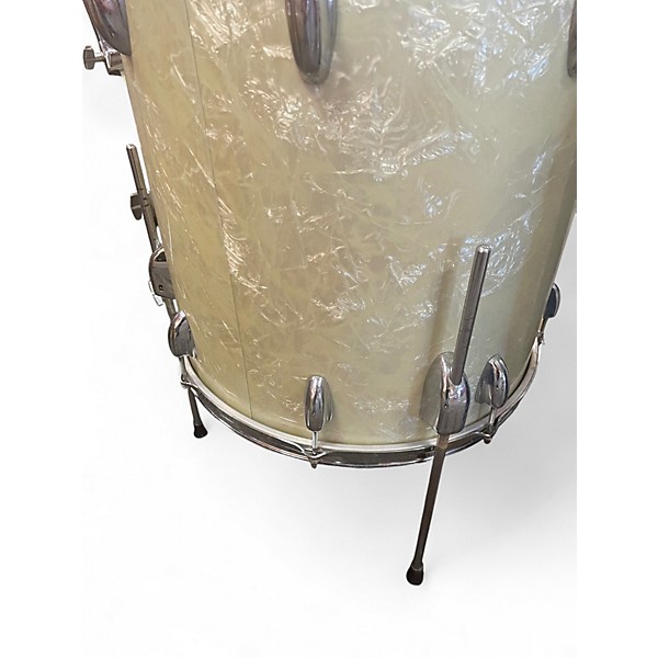 Vintage 1965 Slingerland 3 Piece 3 PIECE WHITE MARINE PEARL Drum Kit