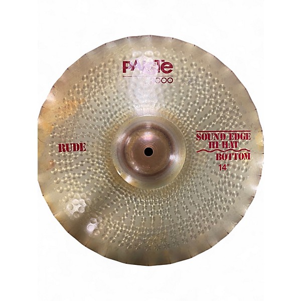 Used Paiste 14in 3000 RUDE SOUND EDGE HI HAT BOTTOM Cymbal,Specials : American Fashion Style Bags On Sale