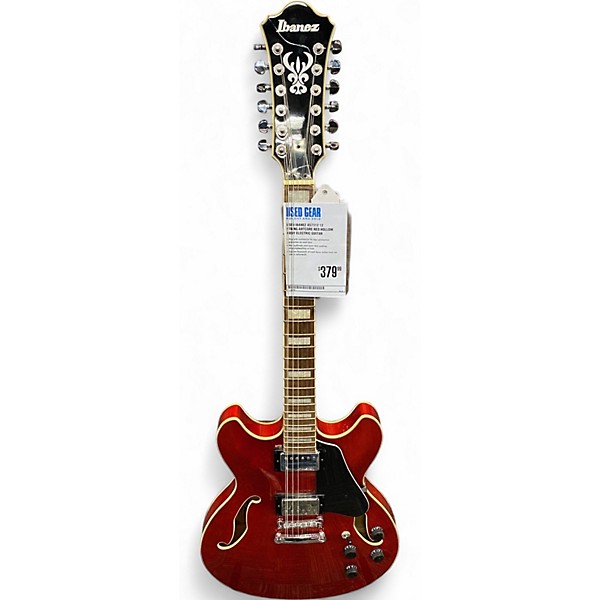 Used Ibanez AS7312 12 String Artcore RED Hollow Body Electric Guitar