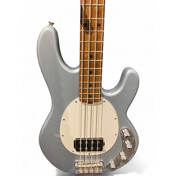 Used Sterling by Music Man StingRay Classic Silver Electric Bass Guitar